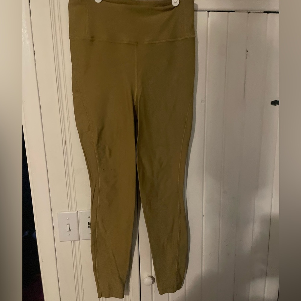 Olive Green High-Waisted Lululemon Leggings